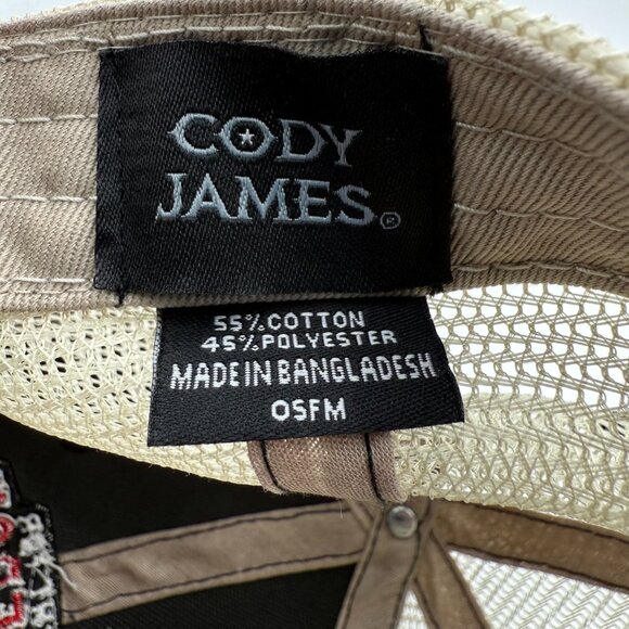 “Fight for Freedom” Eagle Pistols Mesh Trucker Hat – Brown & Cream Patriotic Cap - Picture 8 of 11